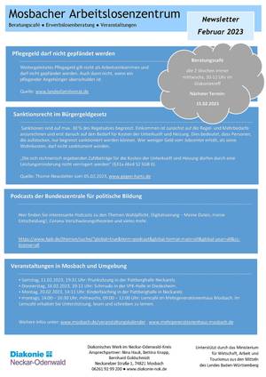 Quelle: Diakonie Neckar-Odenwald Newsletter Arbeitslosenzentrum